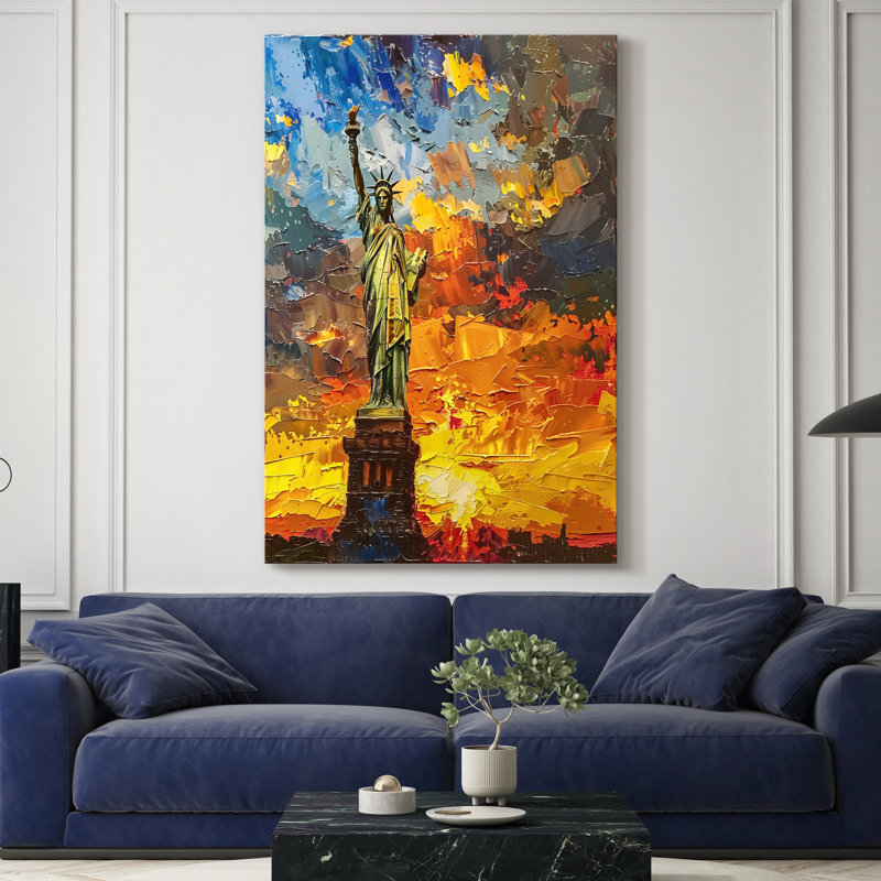 Toile tendue Liberty Ablaze en couleurs - prête à être accrochée, 40X60