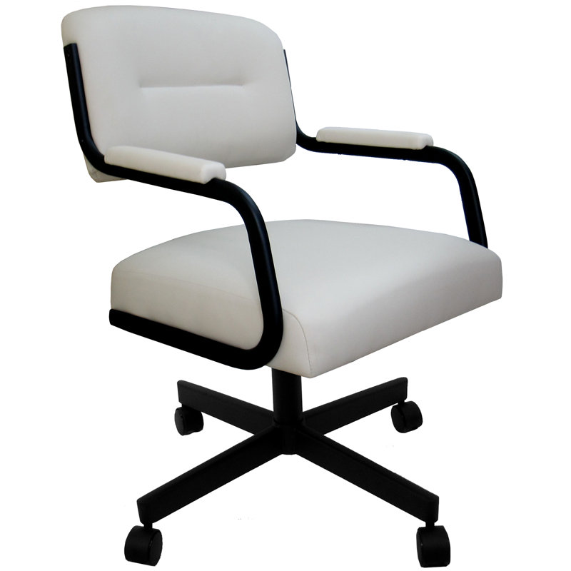 Chaise avec accoudoirs en métal Craner, Beige océan, Noir