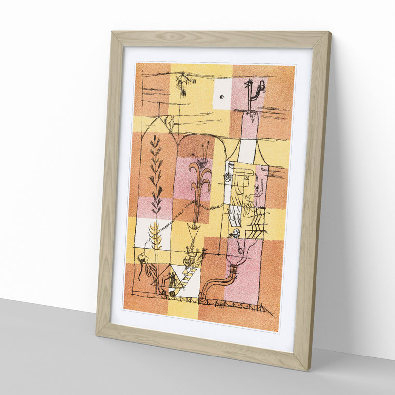 In the Spirit of Hoffmann by Paul Klee - Picture Frame Painting, 36cm H x 27cm W x 2cm D, Oak Framed