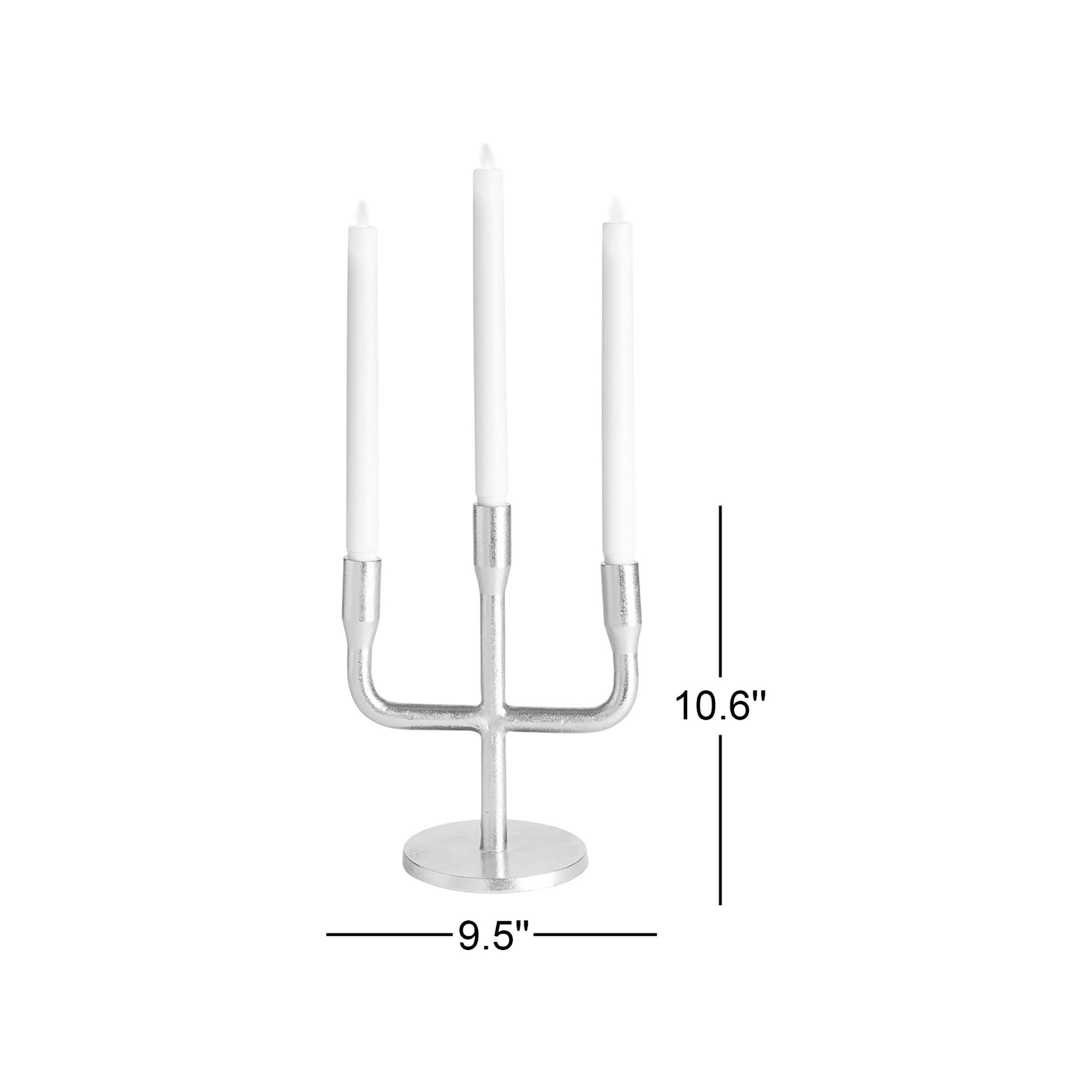 Belden Metal Tabletop Candelabra, Antique Brass