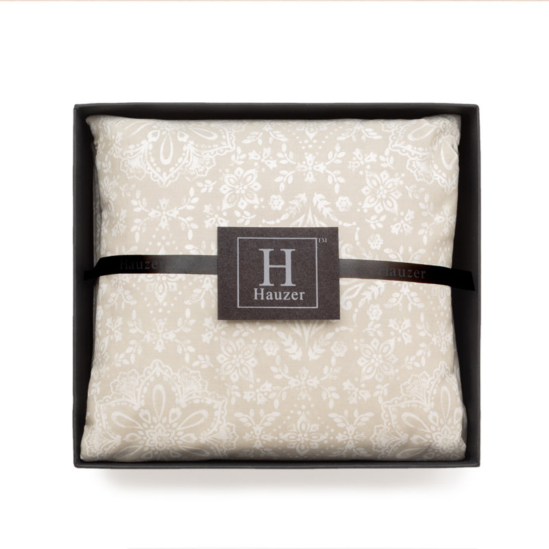 Ensemble de draps 100% coton, Drap-housse grand avec 2 taies d'oreiller, Lin