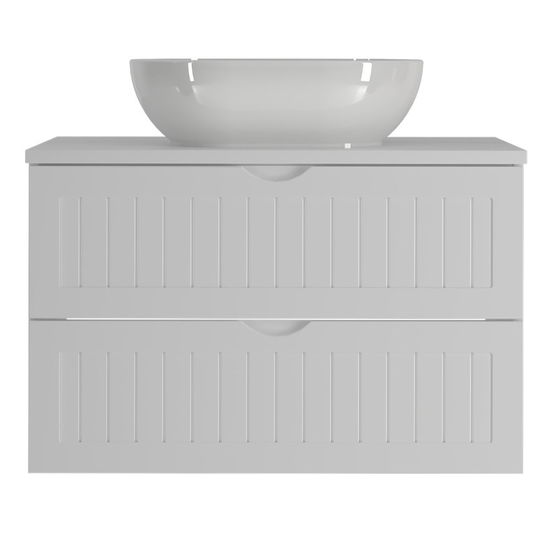 Aracri Wall Mounted Required Bathroom Storage Furniture Set