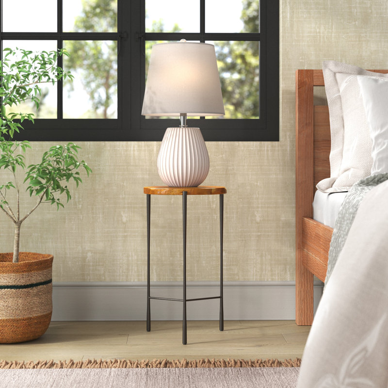 Liana 12" W Solid Acacia Wood End Table