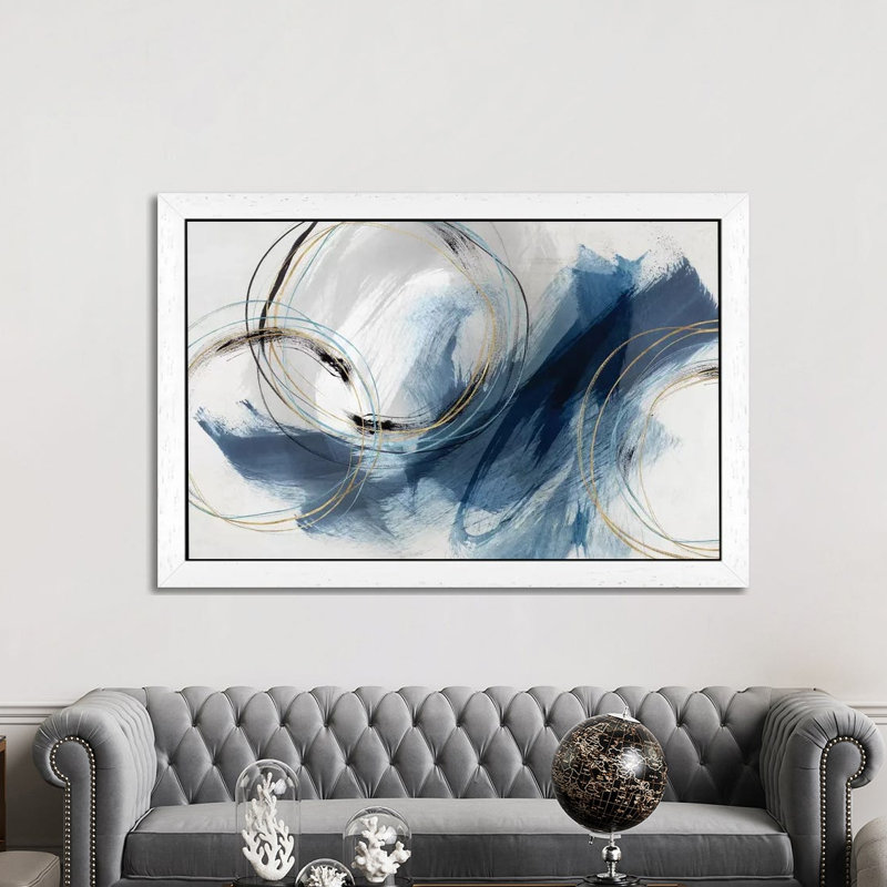 Detour by Isabelle Z - Painting on Canvas, 152.5 cm H x 101.5 cm W x 4.445 cm D, White Framed