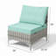 Ensemble 2 pièces de chaises de patio sans accoudoirs en osier de qualité supérieure-466381657-466381661