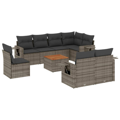 Vidaxl Garden Sofa Set Grey