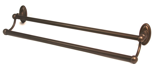 Classic Traditional Double Towel Bar, Chocolate Bronze