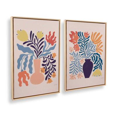 «Playful Garden Vase», ensemble de 2, reproduction sur toile