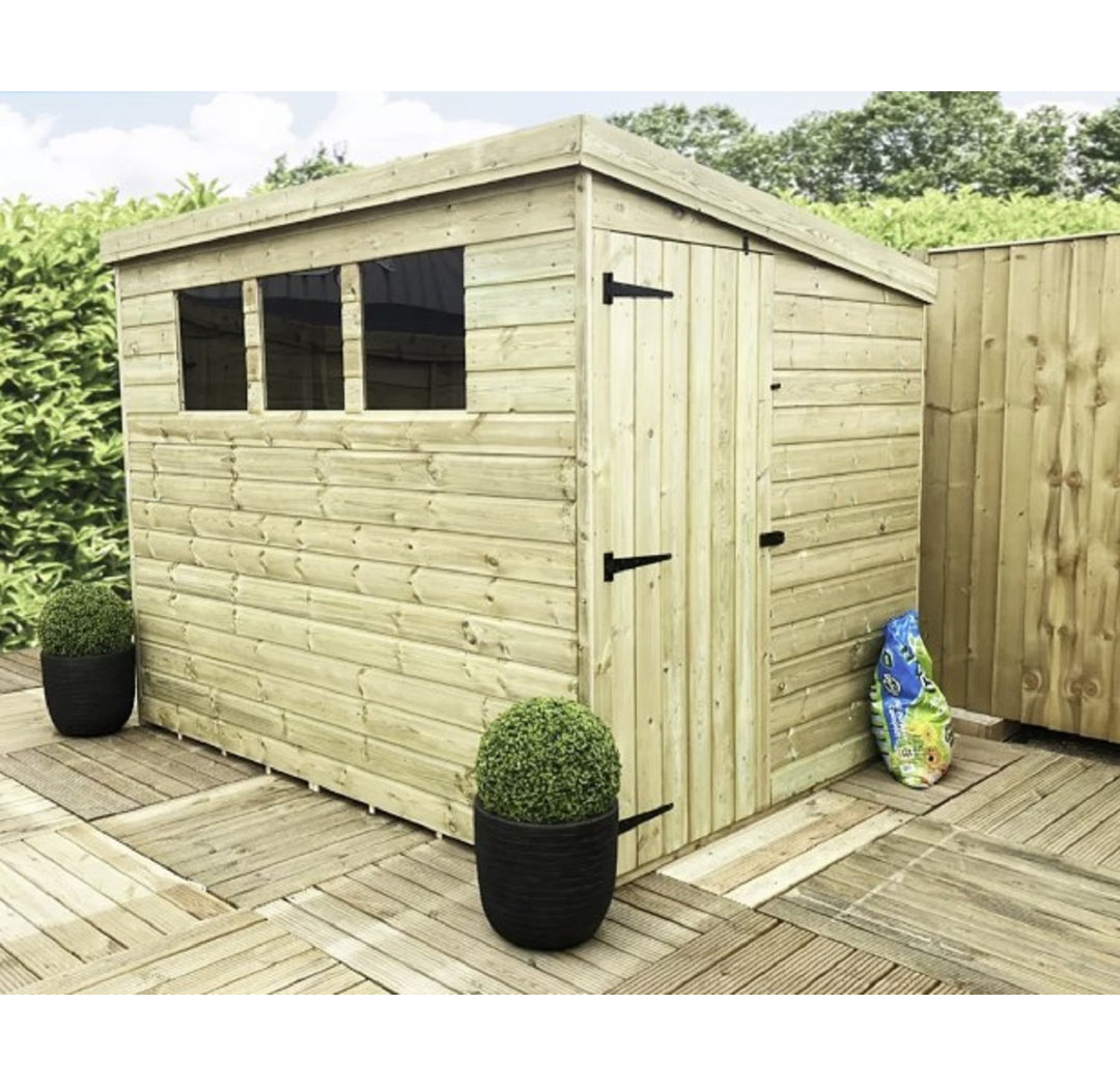 Zierikzee 7 ft. W x 7 ft. D Solid Wood Garden Shed