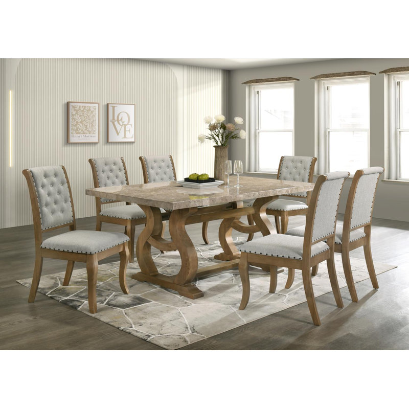 with Solid Wood Base Dining Table