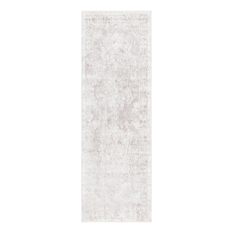 Audres Oriental Gray/Ivory Area Rug, Runner 2' x 6'