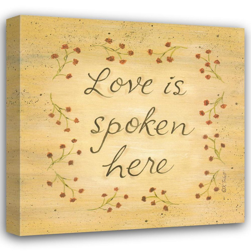 Love Is Spoken Here, H 20 po x l 20 po