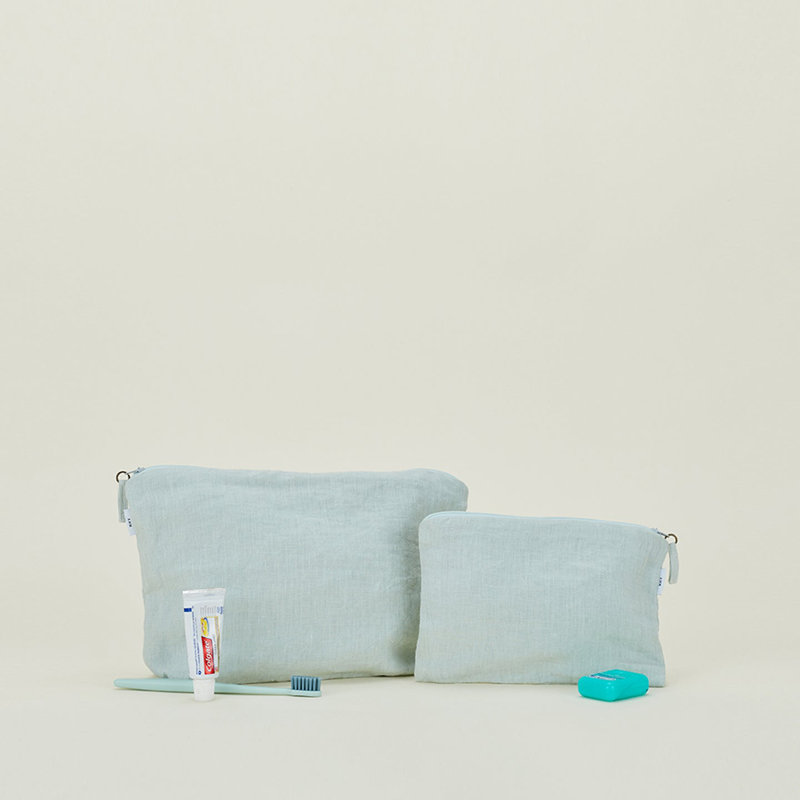 Rangement pour maquillage, Bleu poudre