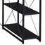 Bureau noir avec tablettes ouvertes et huche-718698461