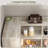 33" W X 76" H Corner Bookshelf With 2 Drawers, 7 Tiers L-Shaped Bookcase With 10 Open Storage Space, Modern Corner Storage Cabinet For Living Room, Home Office-1437500