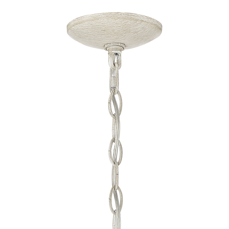 Speier 6 - Light Candle Style Empire Dimmable Entryway Beaded Chandelier, Ivory Wash