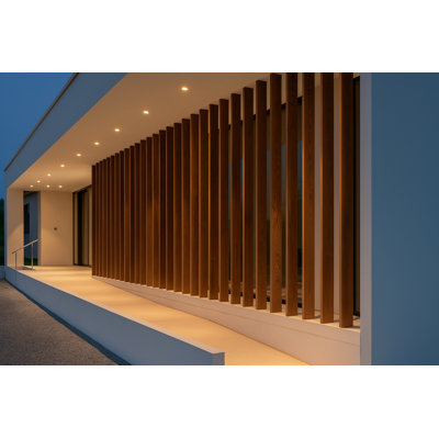 107" x 4" x 2" Modern Indoor/Outdoor Louvre Panels With Steel Reinforcement – Architectural Privacy & Design Screens