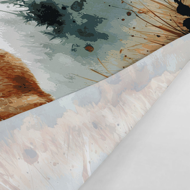 Wildlife White tailed Deer Wall Tapestry, 88 po x 104 po