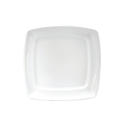 Assiettes carrées blanc crème, 11 1/4 po, par Oneida