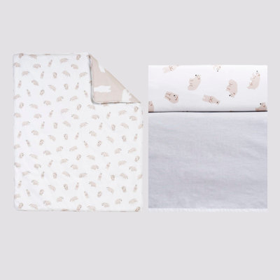 Mignon bébé Beary Oxford (ensemble de literie pour lit de bébé 3 pièces)