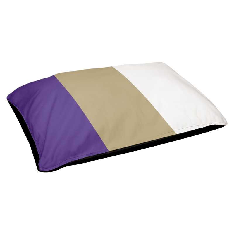 Coussin de lit pour chien Cincinnati, Très grand (l 50 po x P 40 po x H 7 po), Mauve / doré / blanc