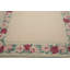 Tapis floral transitionnel en laine ivoire 8x11