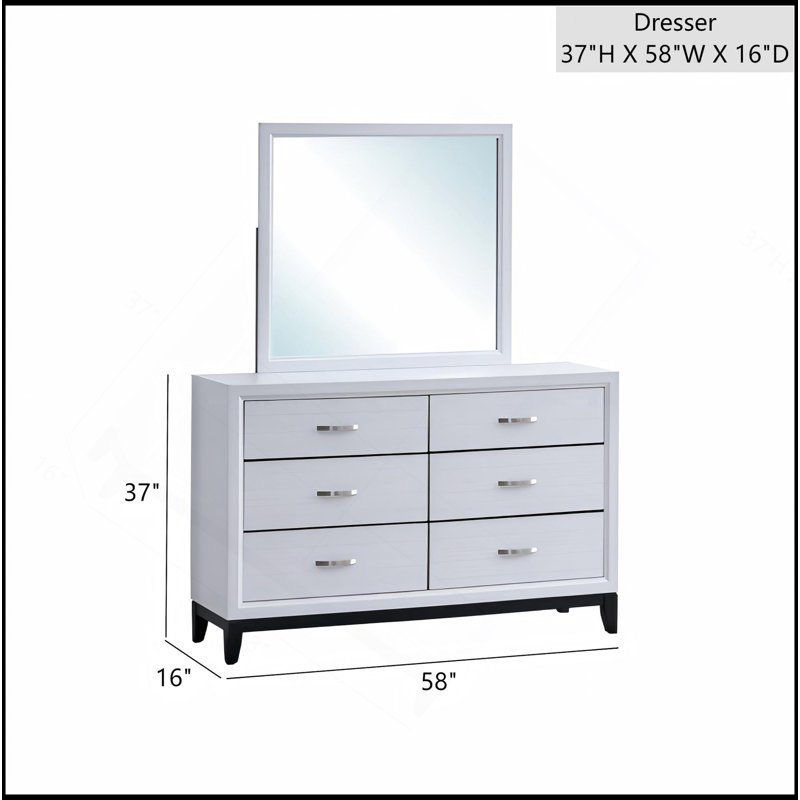 Commode Glasgow G04390-D (miroir non inclus), Blanc