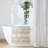 Woven Texture Stripe Bath Rug Natural 22X58"-1093799416