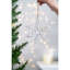 Cintre de 6,3 po x 1,8 po x 6,7 po en forme de flocon de neige en forme de boule suspendue décorative pour décorations de fêtes, lot de 6