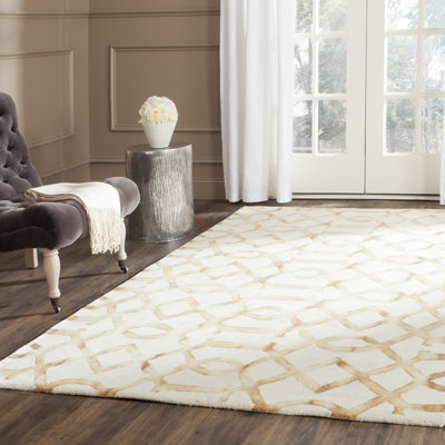 Xiong Hand Tufted Wool Geometric Rug