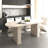 Kitchen Extendable Dining Table For 4-8 People, Oval Kitchen Table With Wooden Strip Base For Family Living Room-1795385778