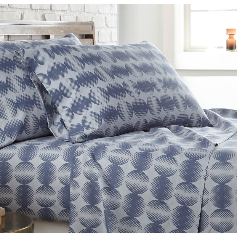 Ensemble de draps en microfibre Vilano Choice, Très grand californien, Bleu