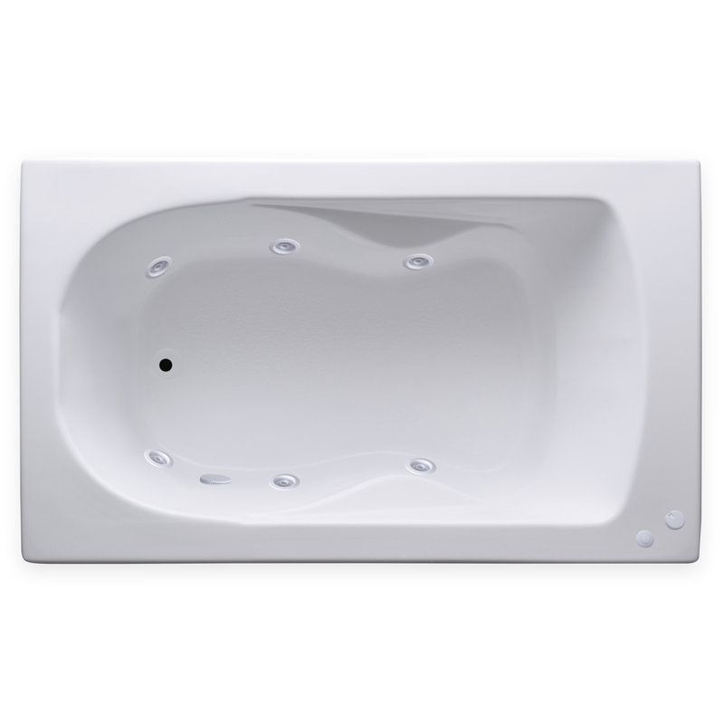 Baignoire de tourbillon à chute 60" x 36", Gauche
