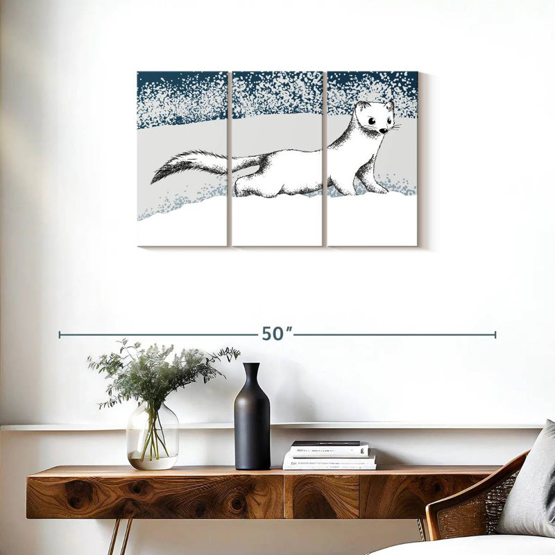 Ermine In Winter, 20" H x 33" W