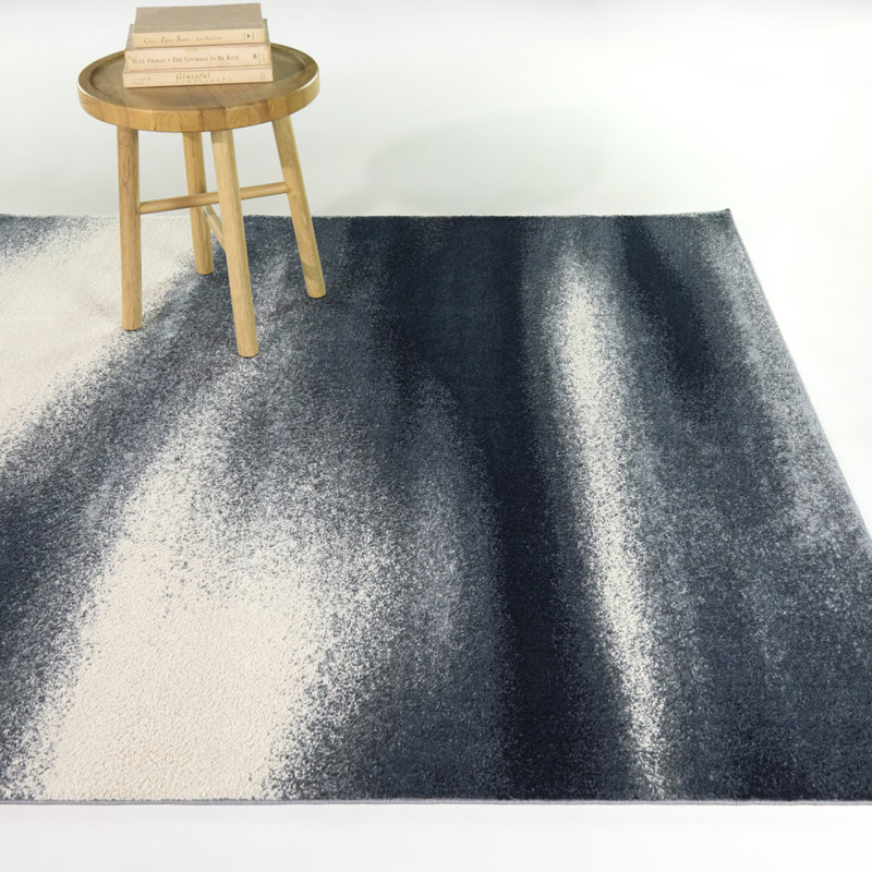 Joachim Blue Watercolor Gradient Area Rug, 5'3" x 7'