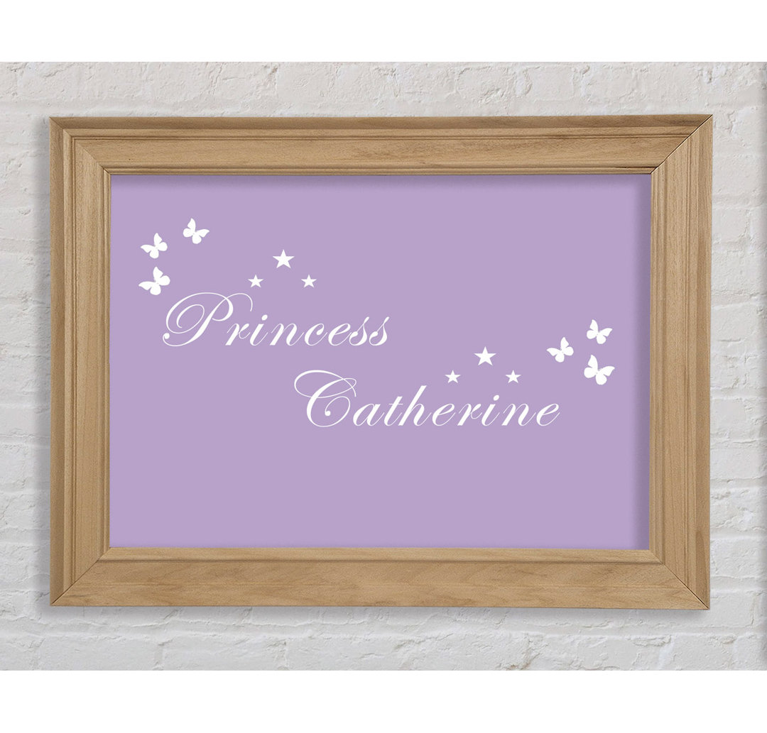 Girls Room Quote Your Own Name Princess Lilac - Einzelbildrahmen Kunstdrucke