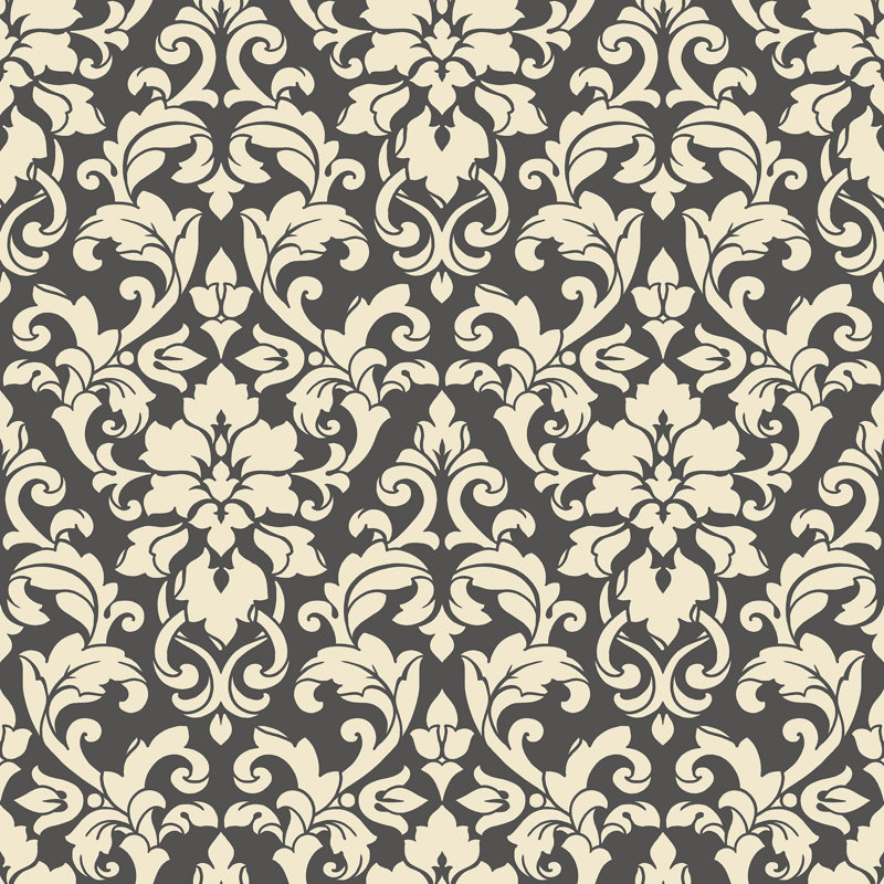 Positano 10m x 52.8cm Matte Wallpaper Roll, Cream/Black