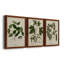 Linen and Leaves I - Ensemble de 3 peintures sur toile encadrées-478305395-478305394