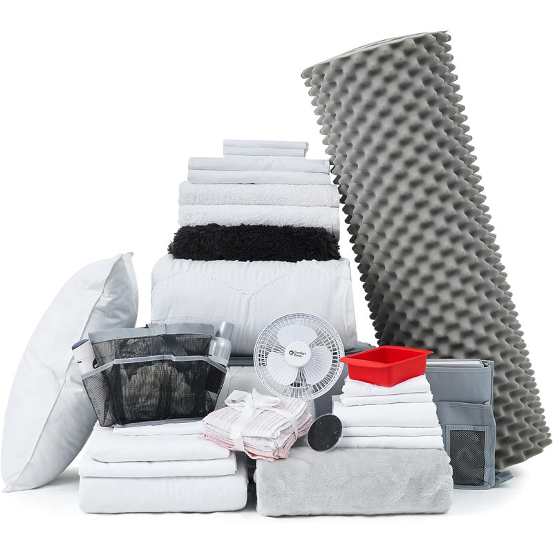 Ensemble d'édredon en microfibre / polyester DormCo Packs, Blanc