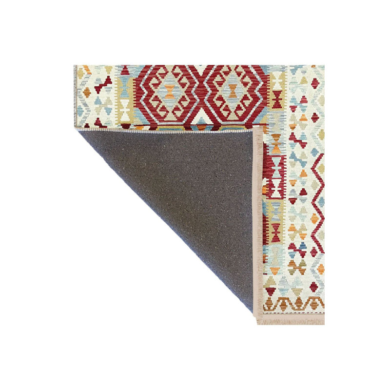 Tapis décoratif lavable à motifs géométriques multicolores, Sous-tapis rectangulaire 2 pi 4 po x 3 pi 11 po