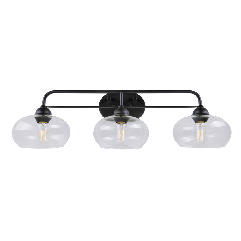 Barre d'éclairage de salle de bain grise à intensité variable 3 lumières Dowdey