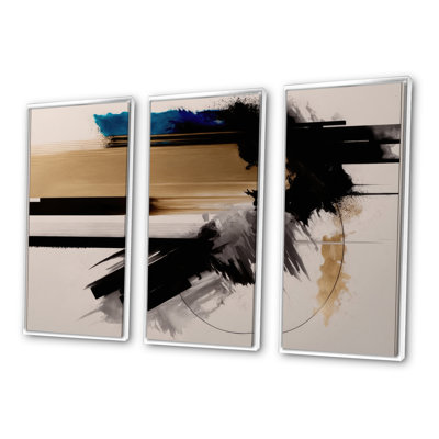 Dontreal " Blue Minimalist Abstract III " 3 - Pieces