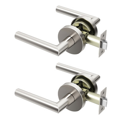 Stark Passage Door Lever Modern Concealed Design For (Hall & Closet) – Sleek Minimalist Style in Brushed Nickel