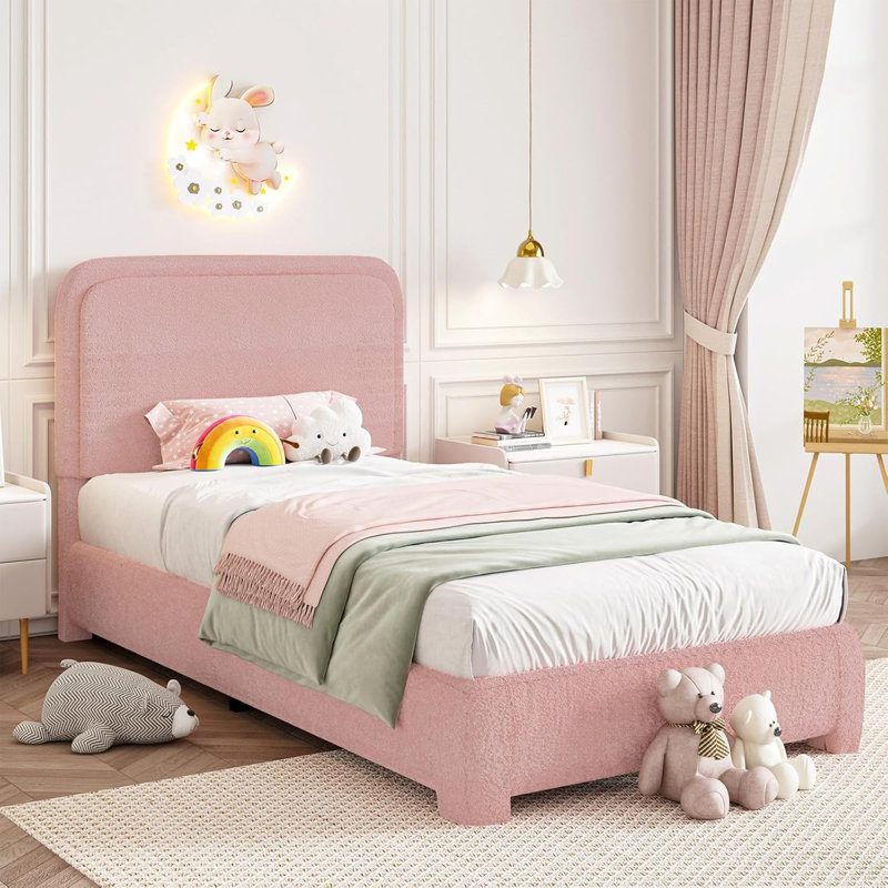 Lit plateforme tapissier Boucle