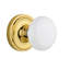 Classic Rosette with White Porcelain Door Knob-868886635-864369192