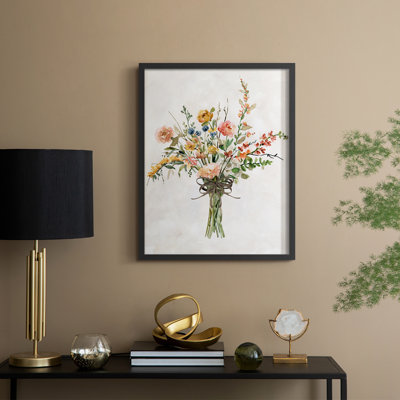 «Favorite Picks Bouquet I», reproduction encadrée - bois massif