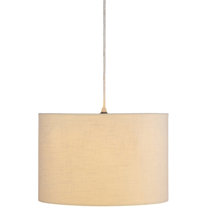 1 - Light Single Pendant, 10" H x 15" W x 15" D, Ivory