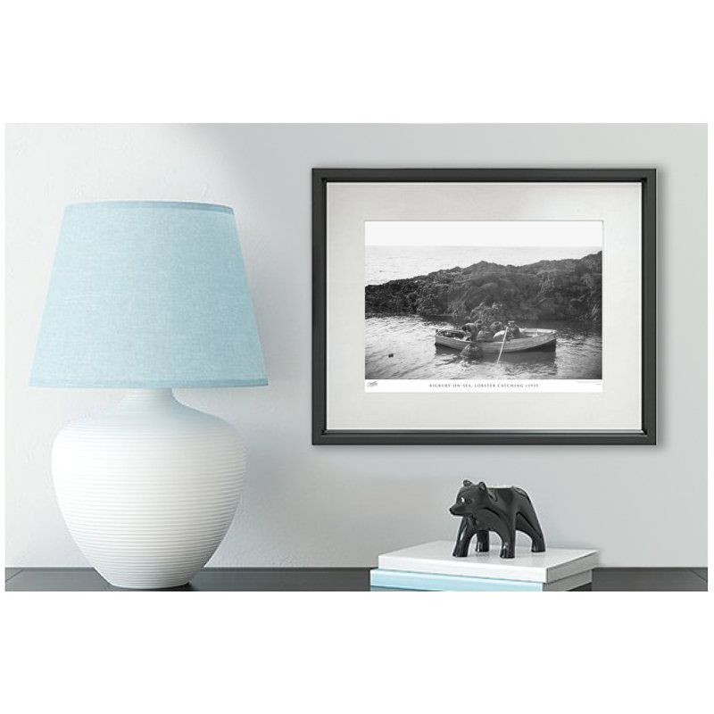 Bigbury On Sea, Lobster Catching C1935 - Single Picture Frame Print, 40cm H x 50cm W x 2.3cm D