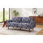 Canapé de style moderne avec causeuse de 75,75 po, canapé 2 places avec salon spacieux, bleu