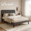 Double Bed Frame with Adjustable Headboard Velvet Upholstered-31900064